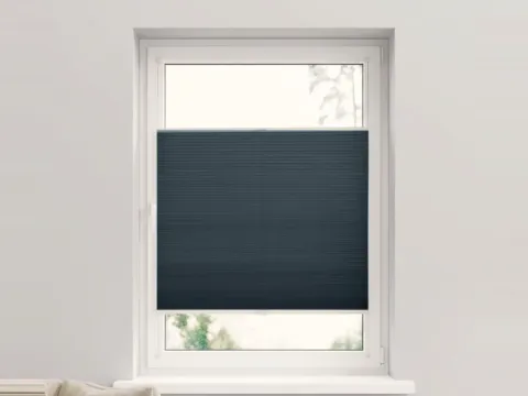 Duo plissé met greep – lichtdoorlatend Antraciet (C128)