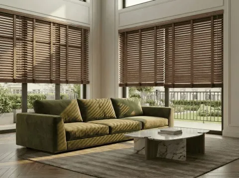 Houten jaloezie 50 mm Modern Travertin (MODERN 48)