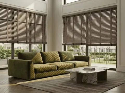 Houten jaloezie 50 mm Modern Taupe (MODERN 56)