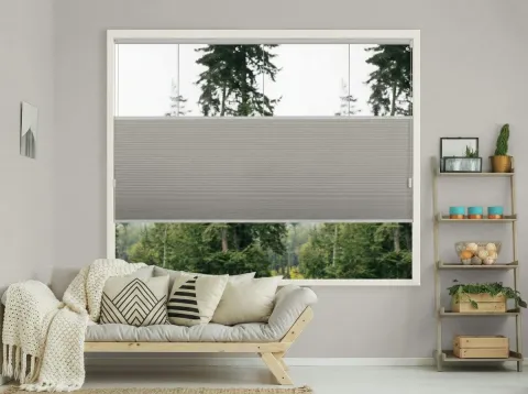 Duo plissé met koord – verduisterend Silk grey (C651)
